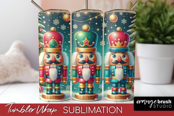 Christmas Nutcrackers Tumbler Wrap Design