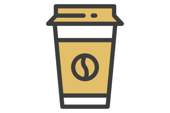 Coffee Cup Icon for Embroidery