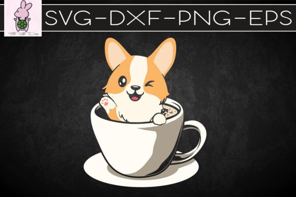 Corgi in Coffee Cup Funny Dog Lover Gift