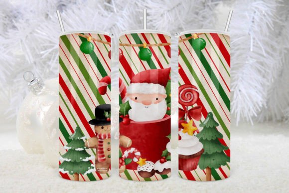Cute Candy Cane Christmas Tumbler 20Oz