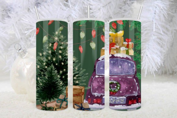 Cute Christmas Car Embroidery Design