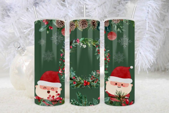 Cute Santa Christmas Tumbler Own Text