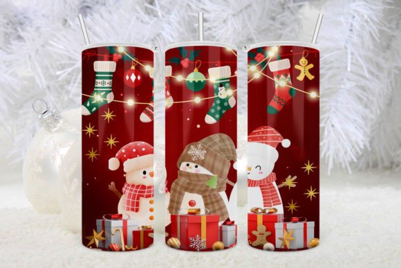 Cute Snowman Christmas Tumbler 20Oz