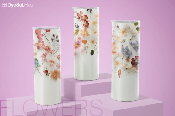 Delicate Flower Market Tumbler Wrap