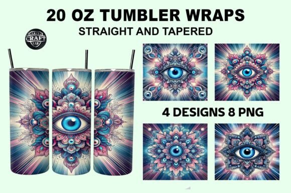 Evil Eye Tumbler Wrap 20oz Sublimation