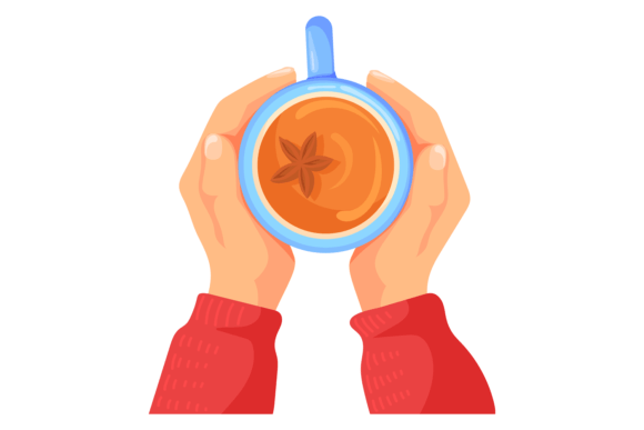 Hot Drink Cup in Hands Aroma Spice Tea