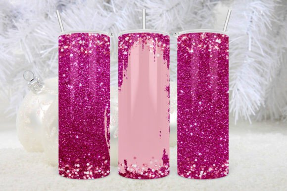 Pink Glitter Tumbler Wrap