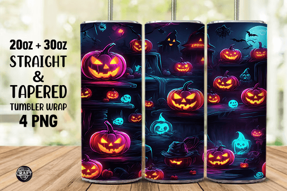 Pumpkin Neon Halloween Wrap