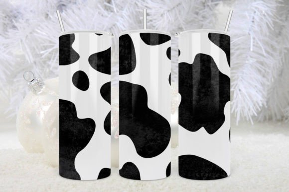 Retro Cow Print Tumbler