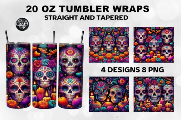 Sugar Skull Halloween Wrap