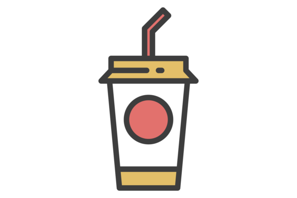 Takeaway Drink Cup with Straw
