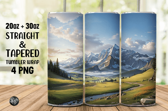 Tumbler Wrap 20oz Mountain Vistas Landscape