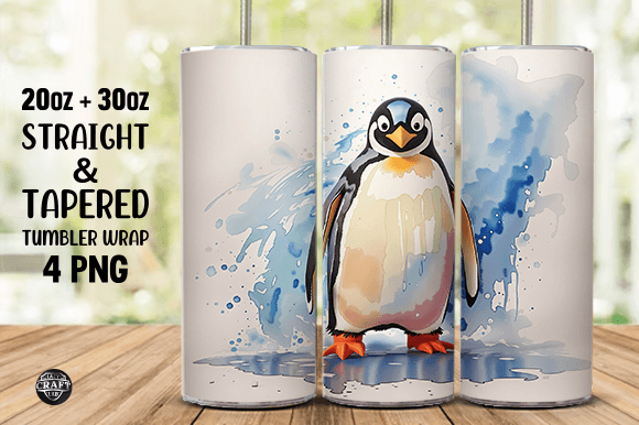 Watercolor Penguin Wrap