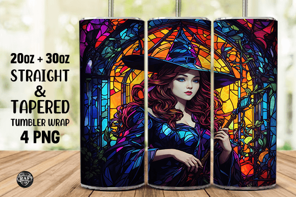 Witch Stained Glass Tumbler Wrap
